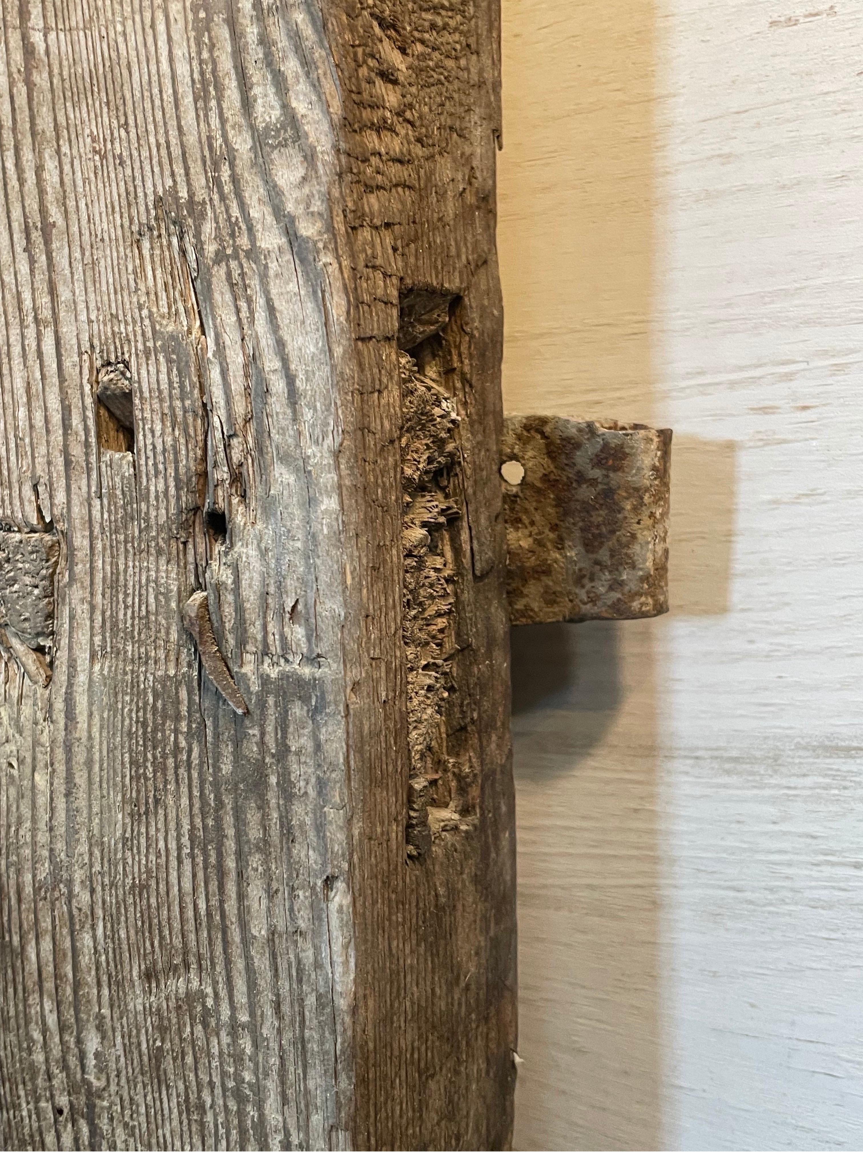 Hand-Crafted 17th Century Spanish Chestnut Door