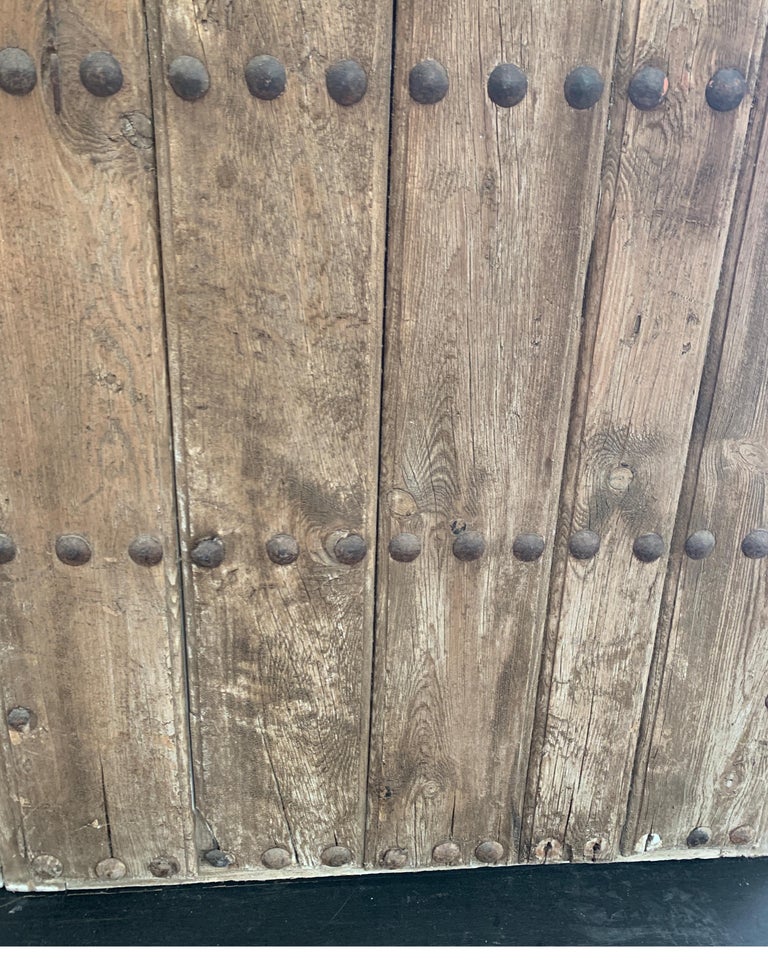 17th Century Spanish Chestnut Wood Door with Iron For Sale at 1stDibs