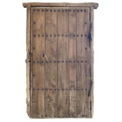 Used 17th Century Spanish Chestnut Wood Door with Iron