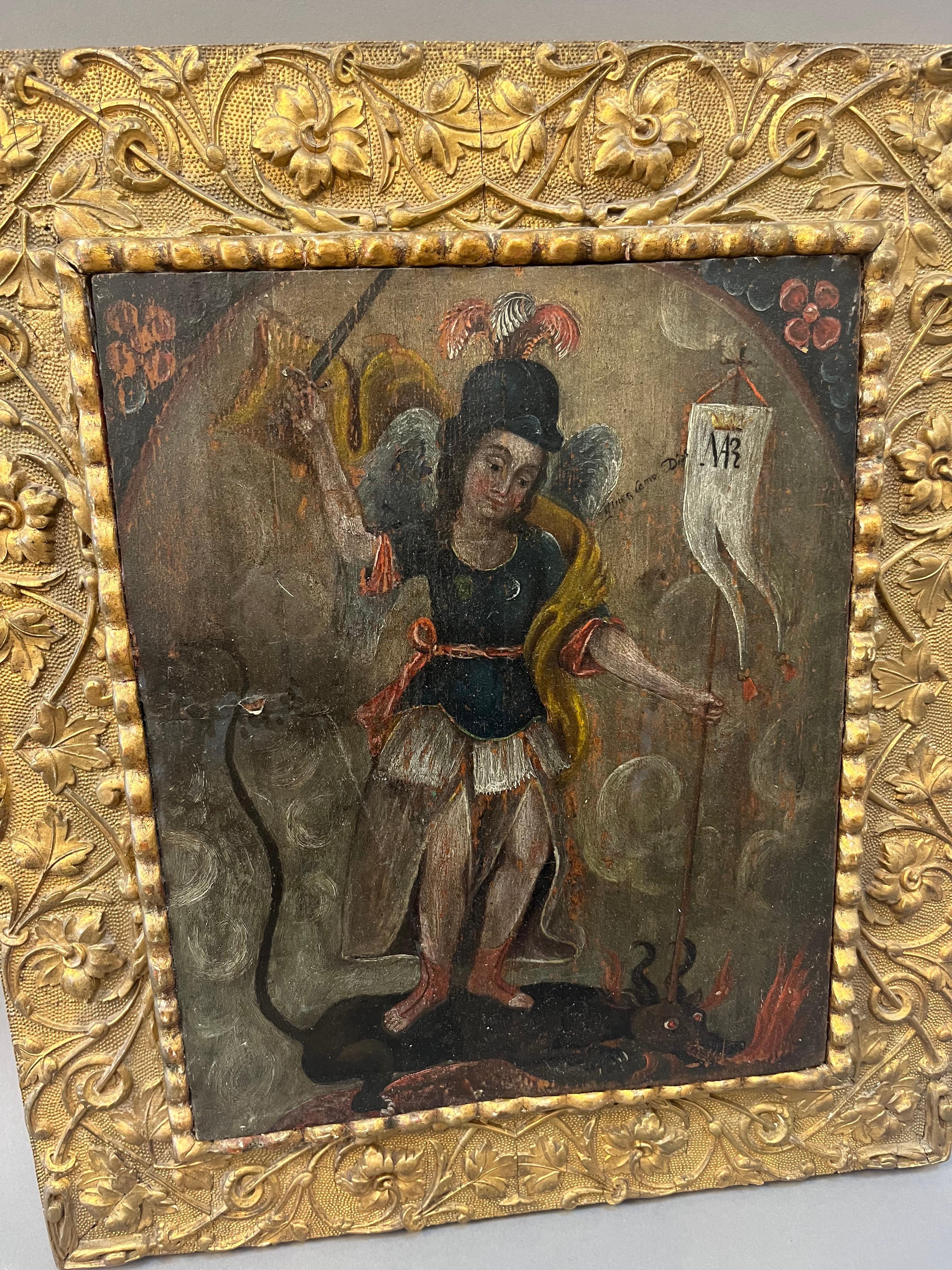 Peruvian 17th Century Spanish Colonial Cusco School Painting For Sale