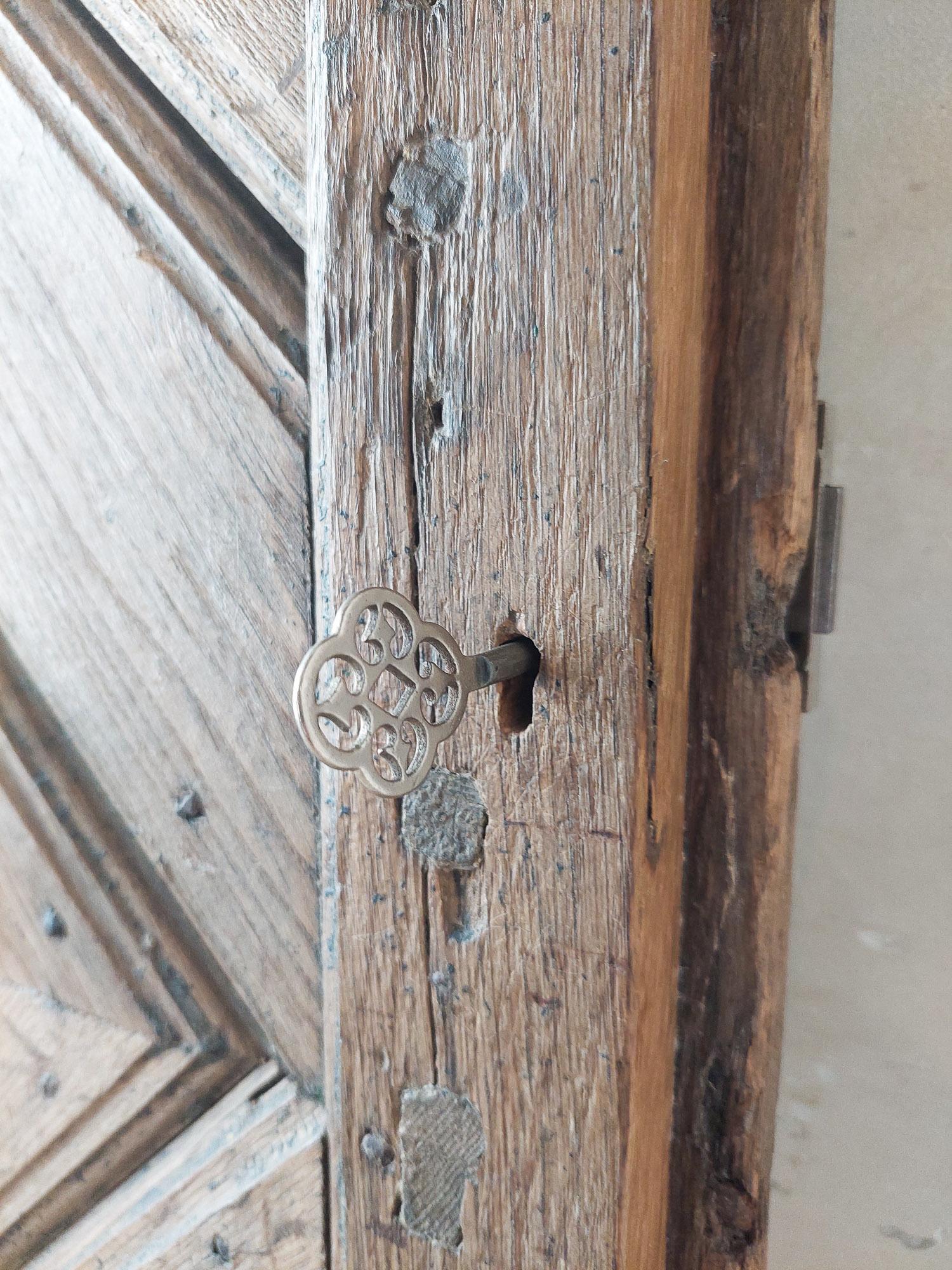 Wrought Iron 17th Century Spanish Cortijo Wooden Door