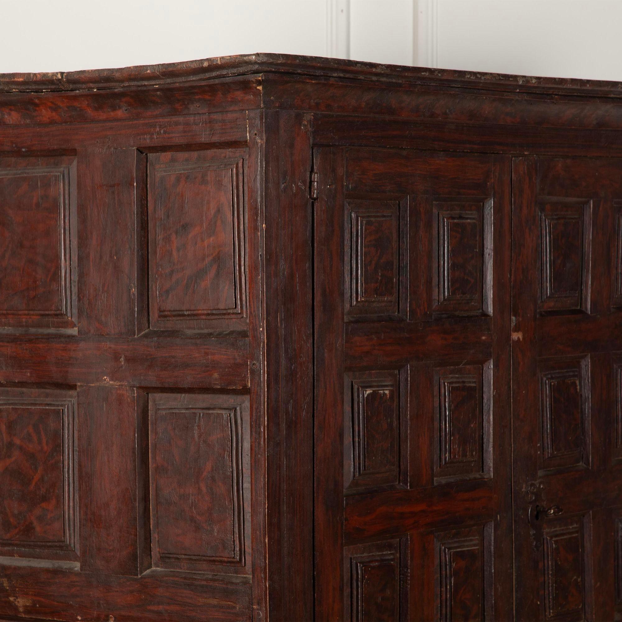 Rustic 17th Century Spanish Cupboard For Sale