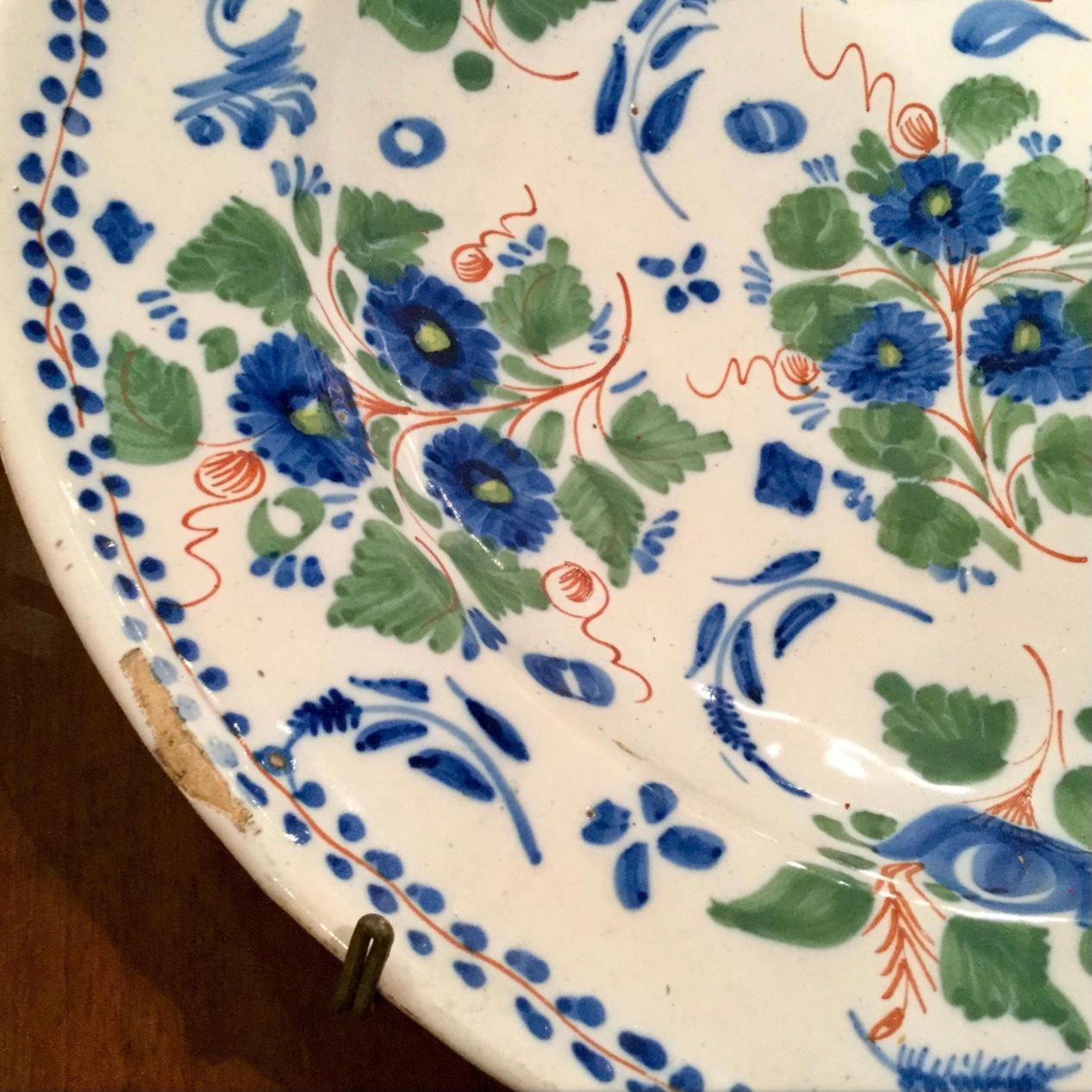 Dutch 18th Century Spanish Delft Charger For Sale