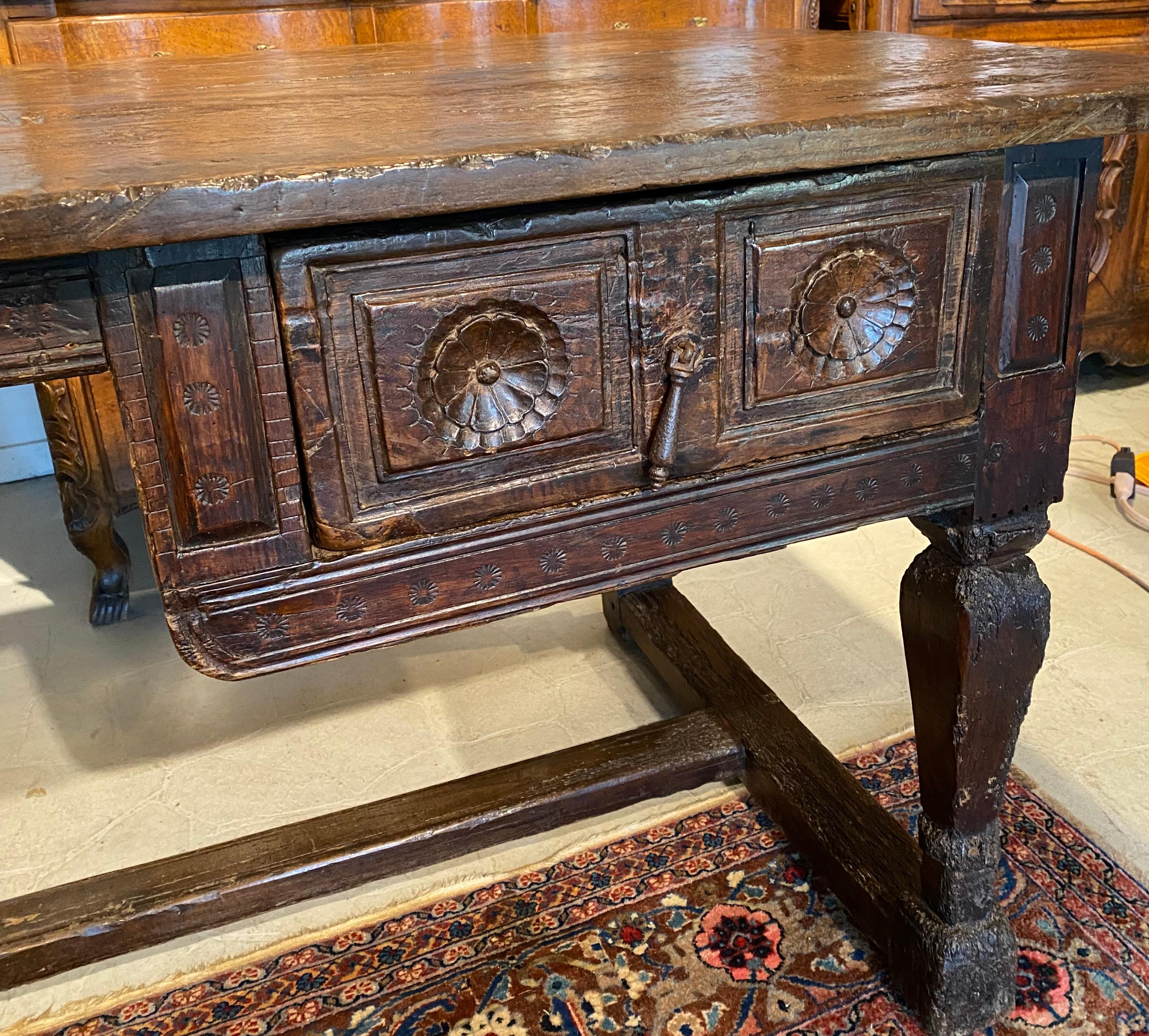 Spanish Colonial 17th Century Spanish Desk Walnut