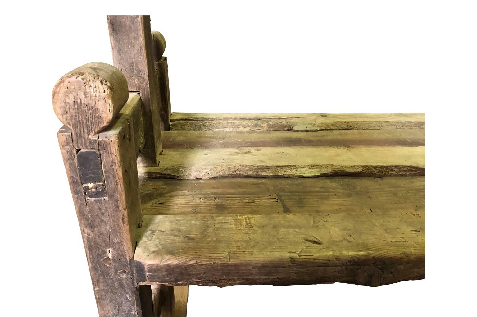 17th Century Spanish Double Sided Bench 1