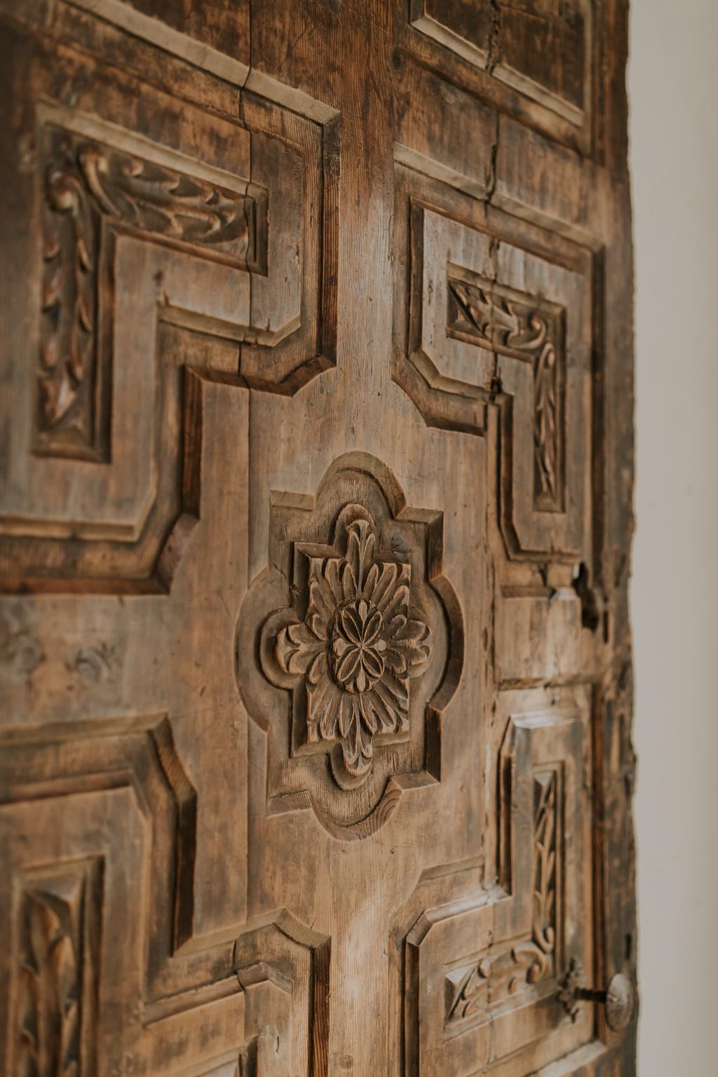 17th Century Spanish Fruitwood Door 12