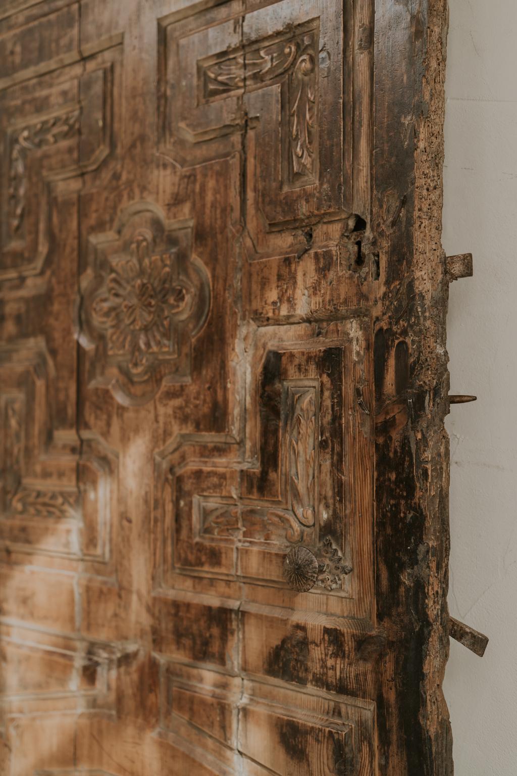 17th Century Spanish Fruitwood Door 13