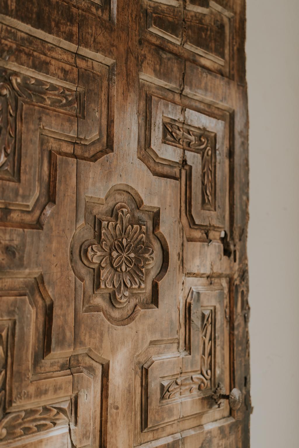 17th Century Spanish Fruitwood Door 14