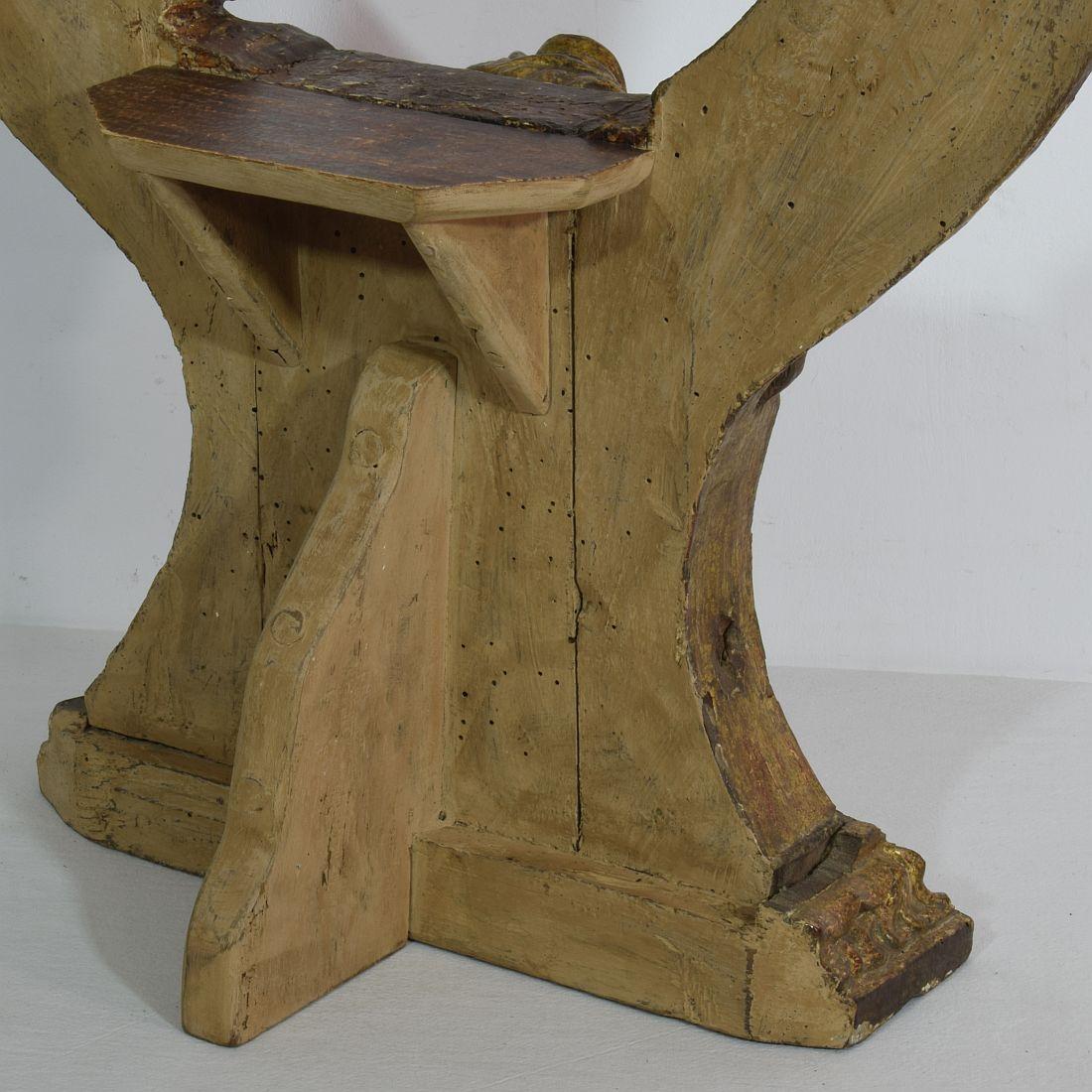 17. Jahrhundert, spanischer Barockaltar aus Gildeholz mit Engelskopf im Angebot 9