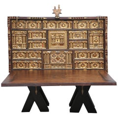 17th Century Spanish Giltwood Vargueno