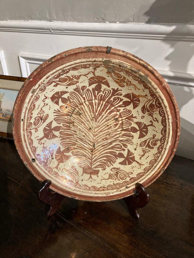 17th Century Spanish Hispano Moresque Copper Lustre Ceramic Bowl 10