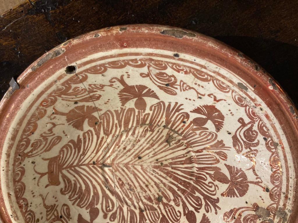 17th Century Spanish Hispano Moresque Copper Lustre Ceramic Bowl 12