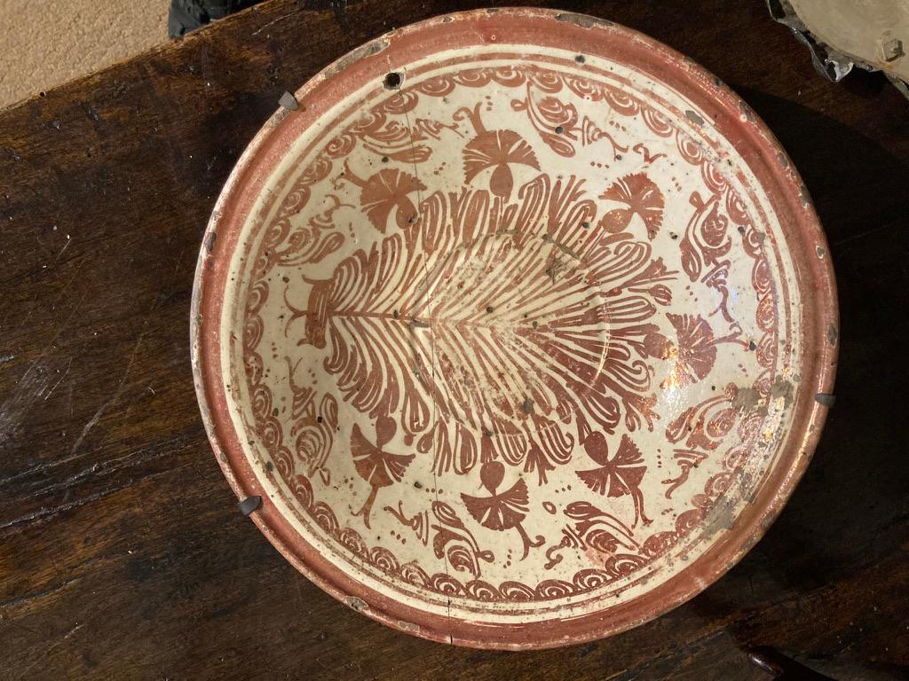 17th Century Spanish Hispano Moresque Copper Lustre Ceramic Bowl 3