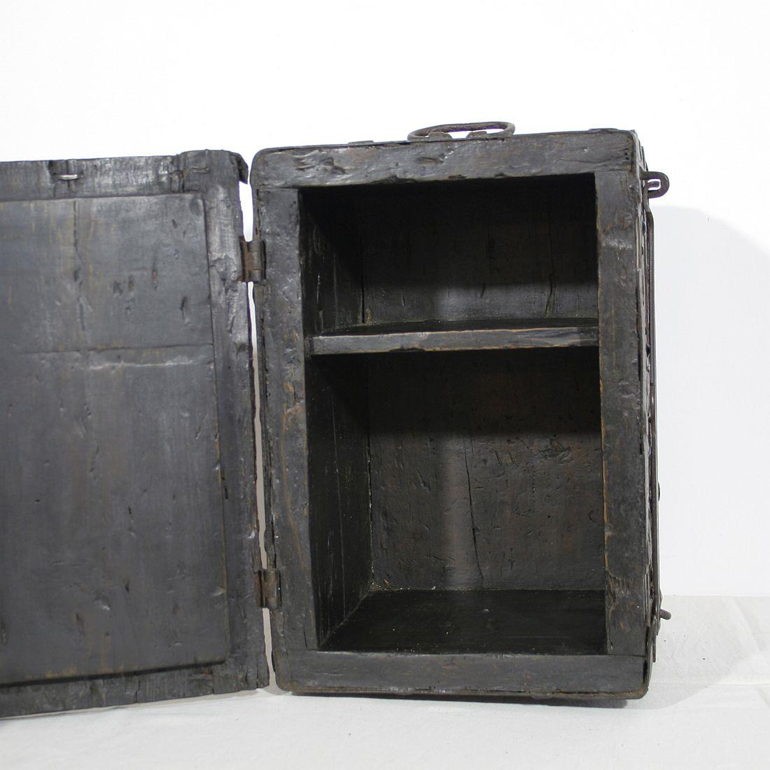 17th Century Spanish Iron with Wood Strongbox 6