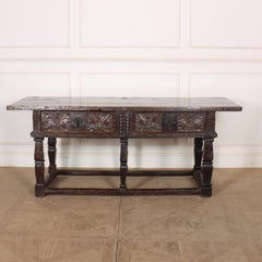 17th Century Spanish Oak Console Table / Sideboard