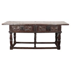 17th Century Spanish Oak Console Table / Sideboard