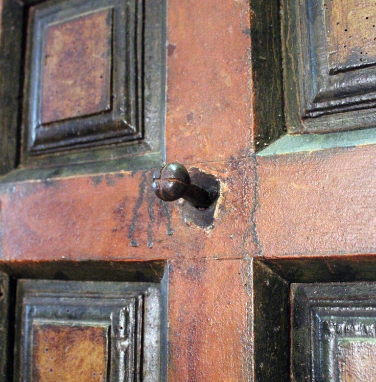 17th Century Spanish Painted with Original Doors, Locks and