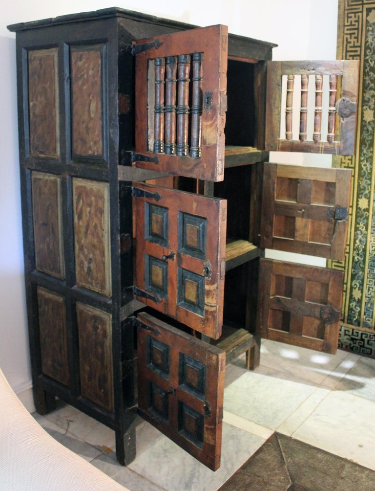 17th Century Spanish Painted with Original Doors, Locks and