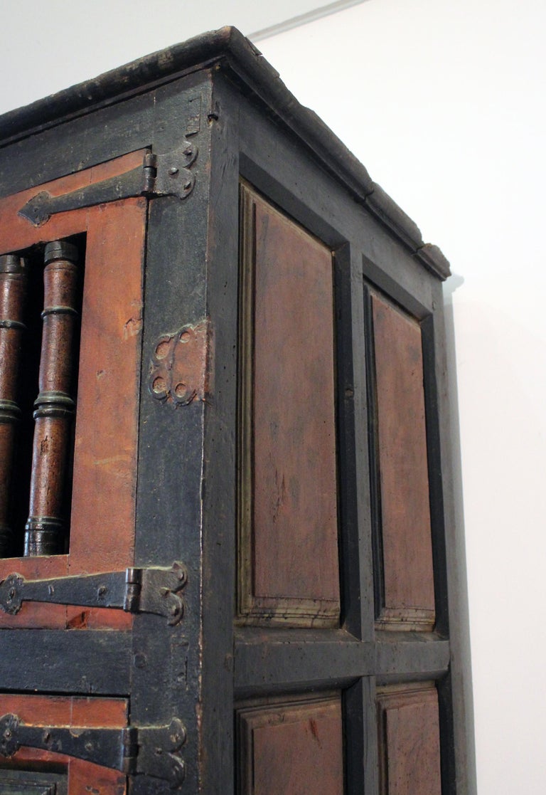 17th Century Spanish Painted with Original Doors, Locks and