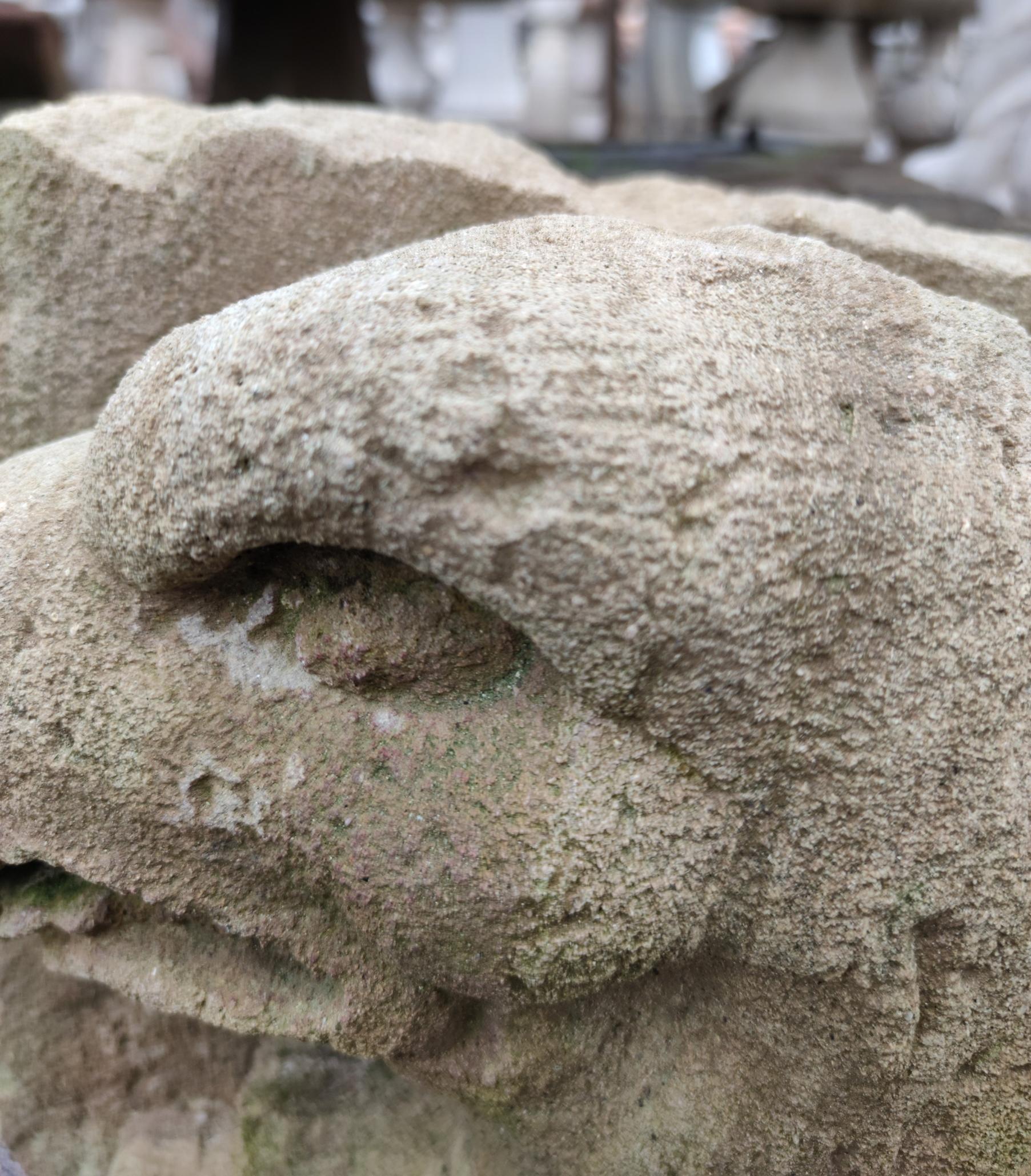 17th Century Spanish Stone Bass-Relief Eagle Head In Good Condition In Marbella, ES