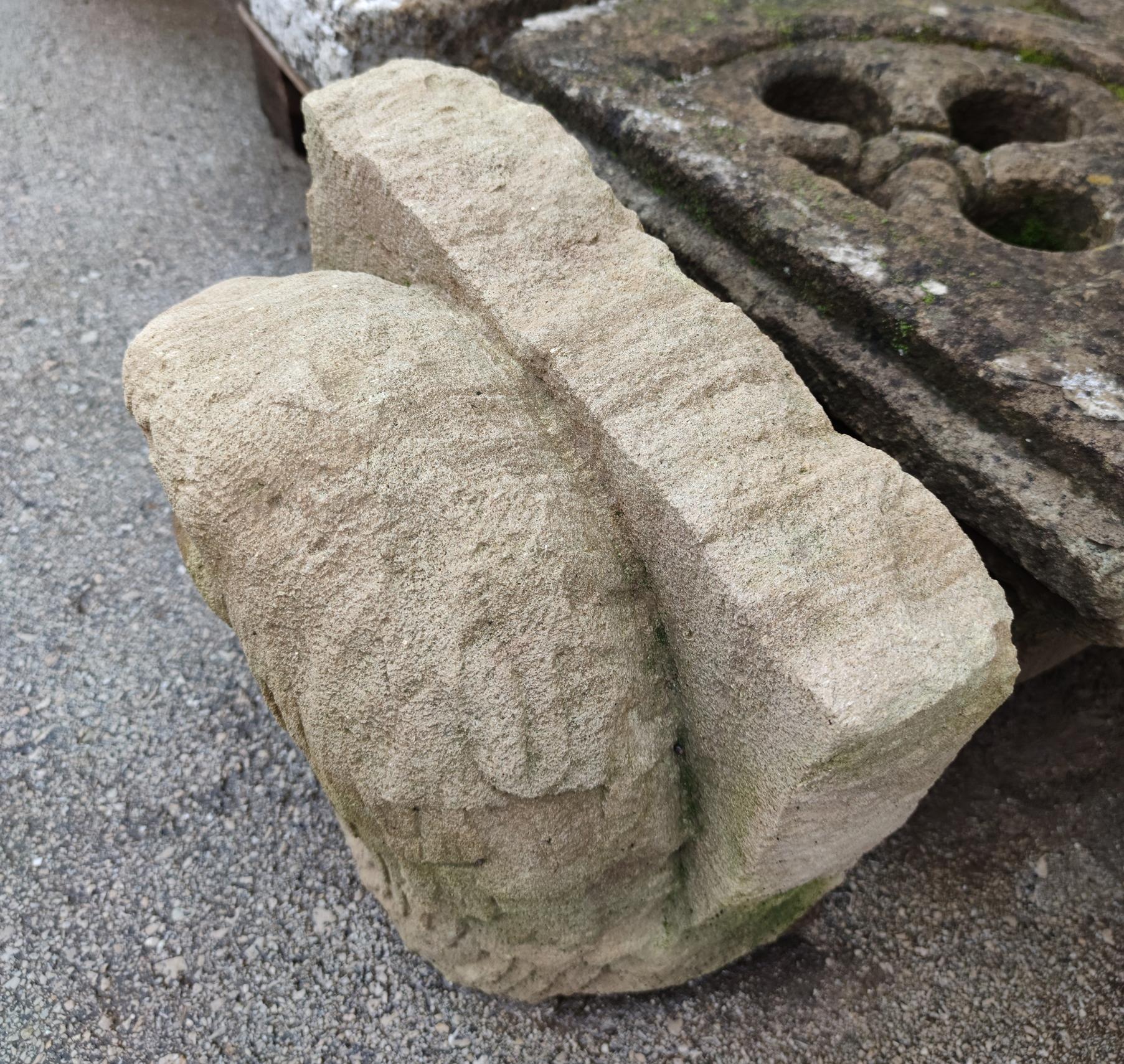 17th Century Spanish Stone Bass-Relief Eagle Head 1