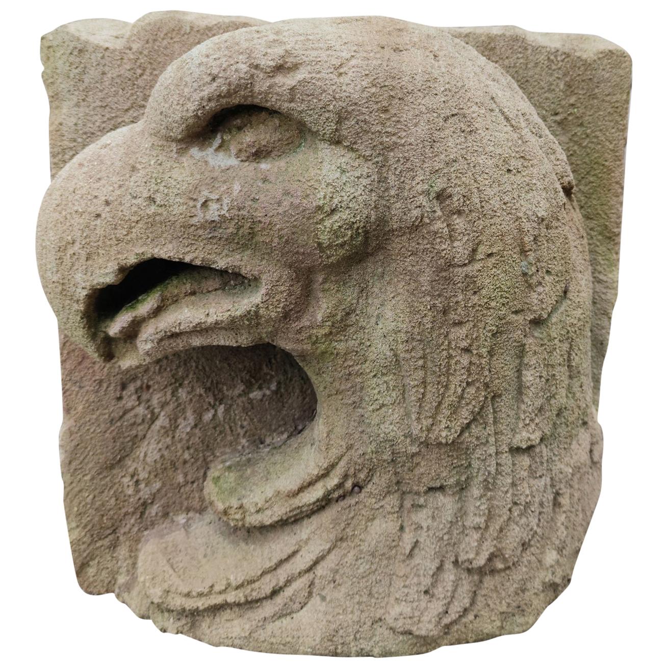 17th Century Spanish Stone Bass-Relief Eagle Head
