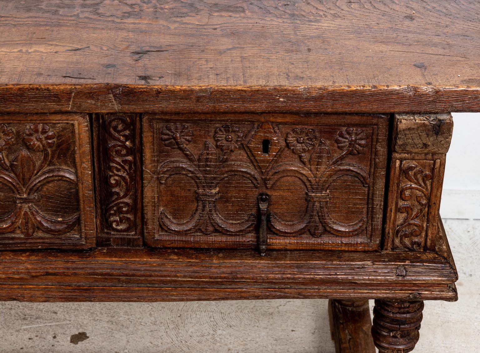 Carved 17th Century Spanish Table