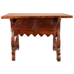Antique 17th Century Spanish Table in Walnut