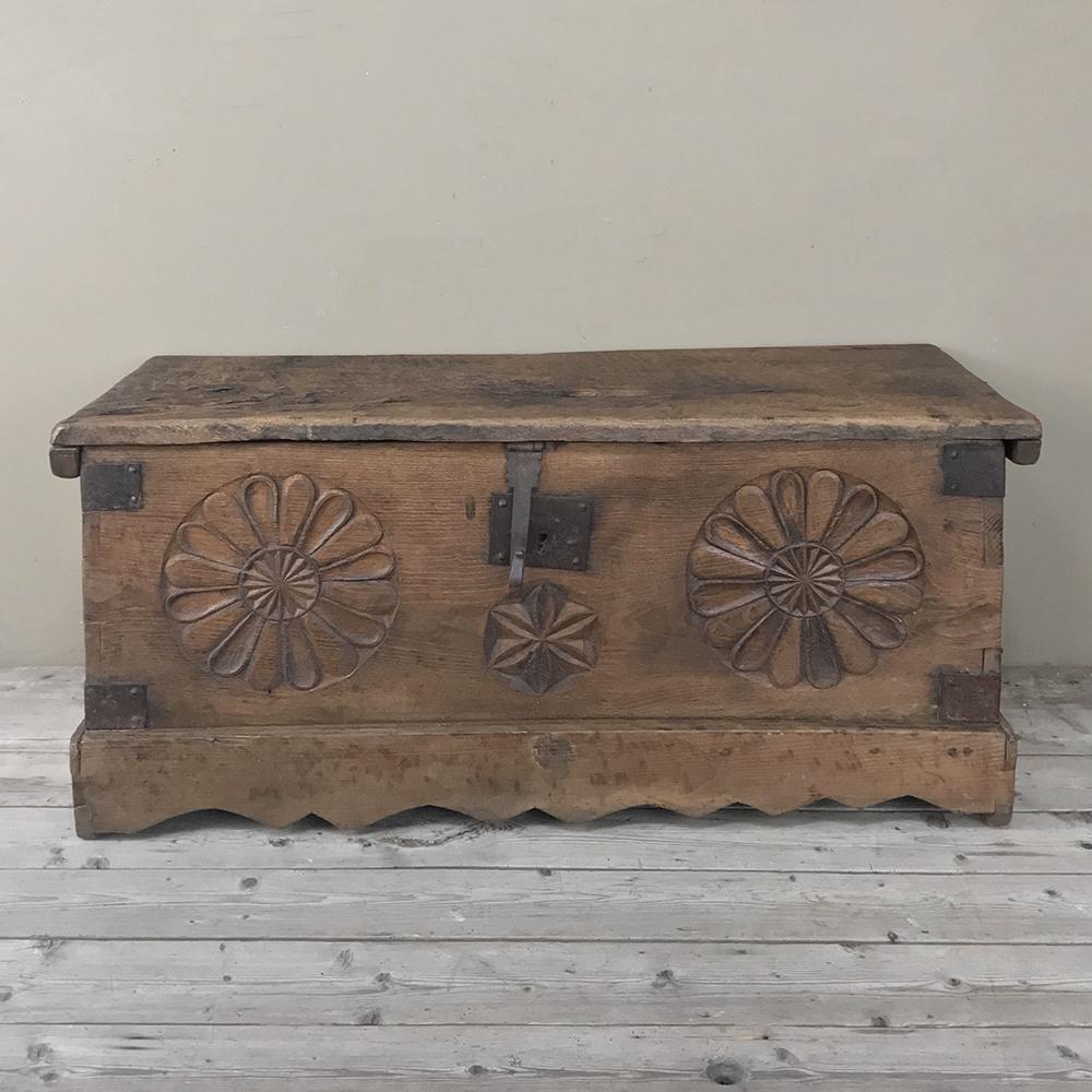 Hand-Crafted 17th Century Spanish Trunk