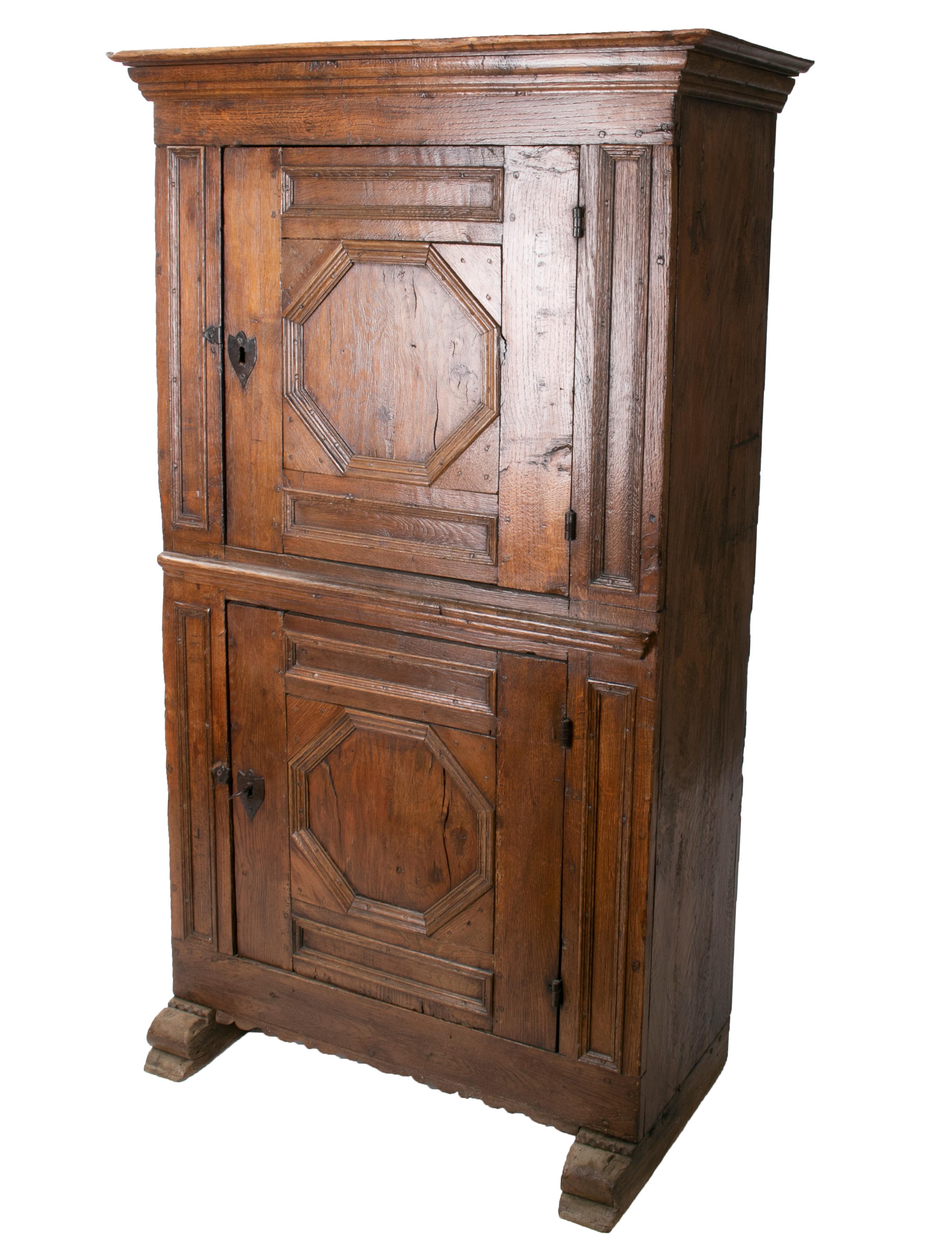 17th Century Spanish Two-Door Cabinet 1