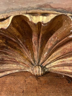 17th Century Spanish Upper Niche Altarpiece Carved Wood