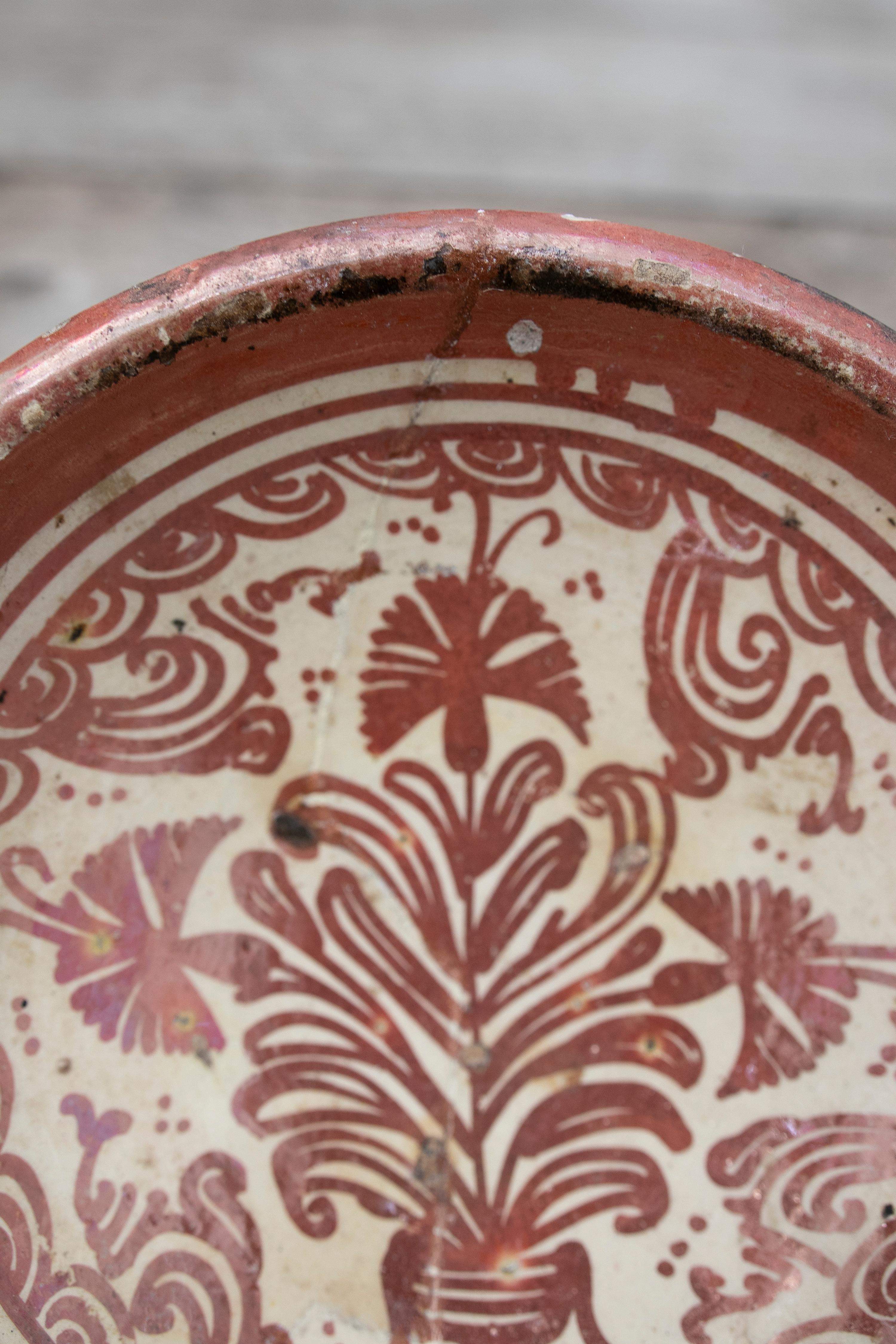 Spanischer Valencianischer Kaminsims-Keramikteller aus dem 17. Jahrhundert im Zustand „Gut“ im Angebot in Marbella, ES