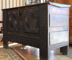 17th Century Spanish Walnut Arc Chest