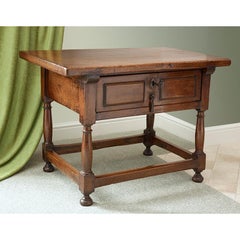 17th Century Spanish Walnut Side Table