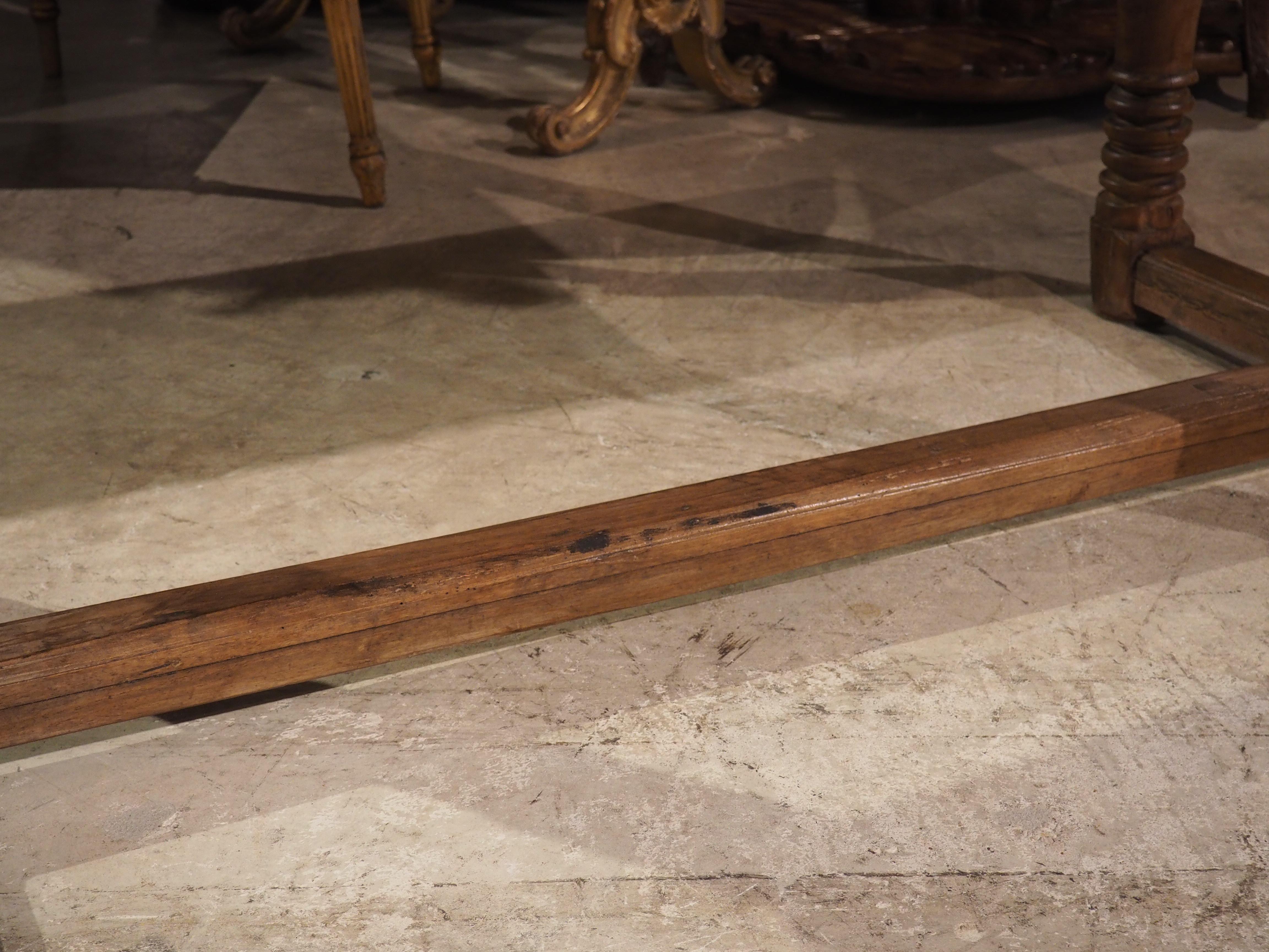 17th Century Spanish Walnut Wood Table with Single Plank Top For Sale 11