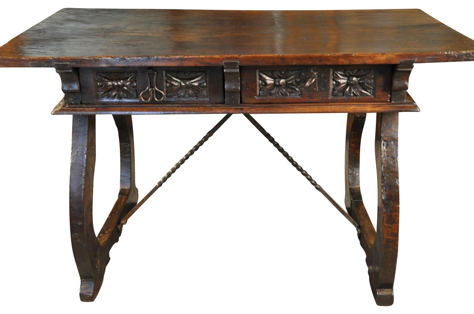 17th Century Spanish Writing Table In Excellent Condition In Atlanta, GA