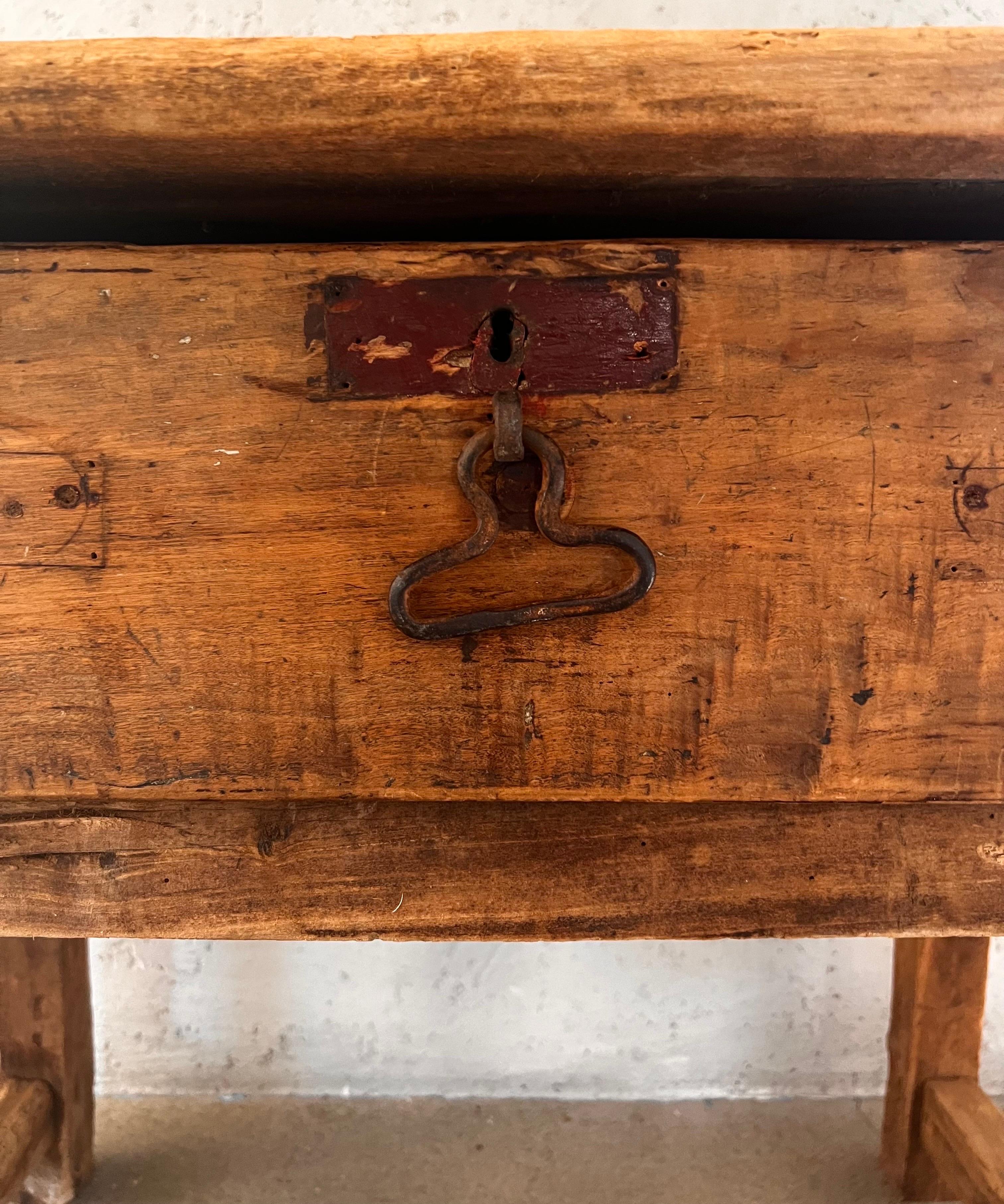 Wood 17th Century Spanish Writing Table For Sale