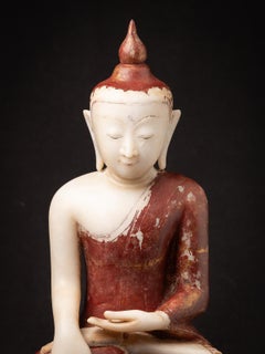 Statua antica speciale di Buddha birmano in alabastro del XVII secolo, proveniente dalla Birmania