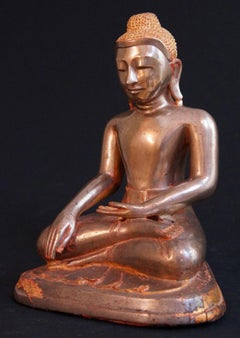 17th century Special antique bronze Arakan Buddha statue from Burma