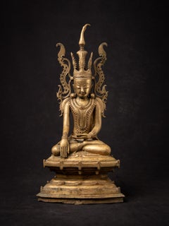 17th century Special antique bronze Burmese Buddha statue from Burma