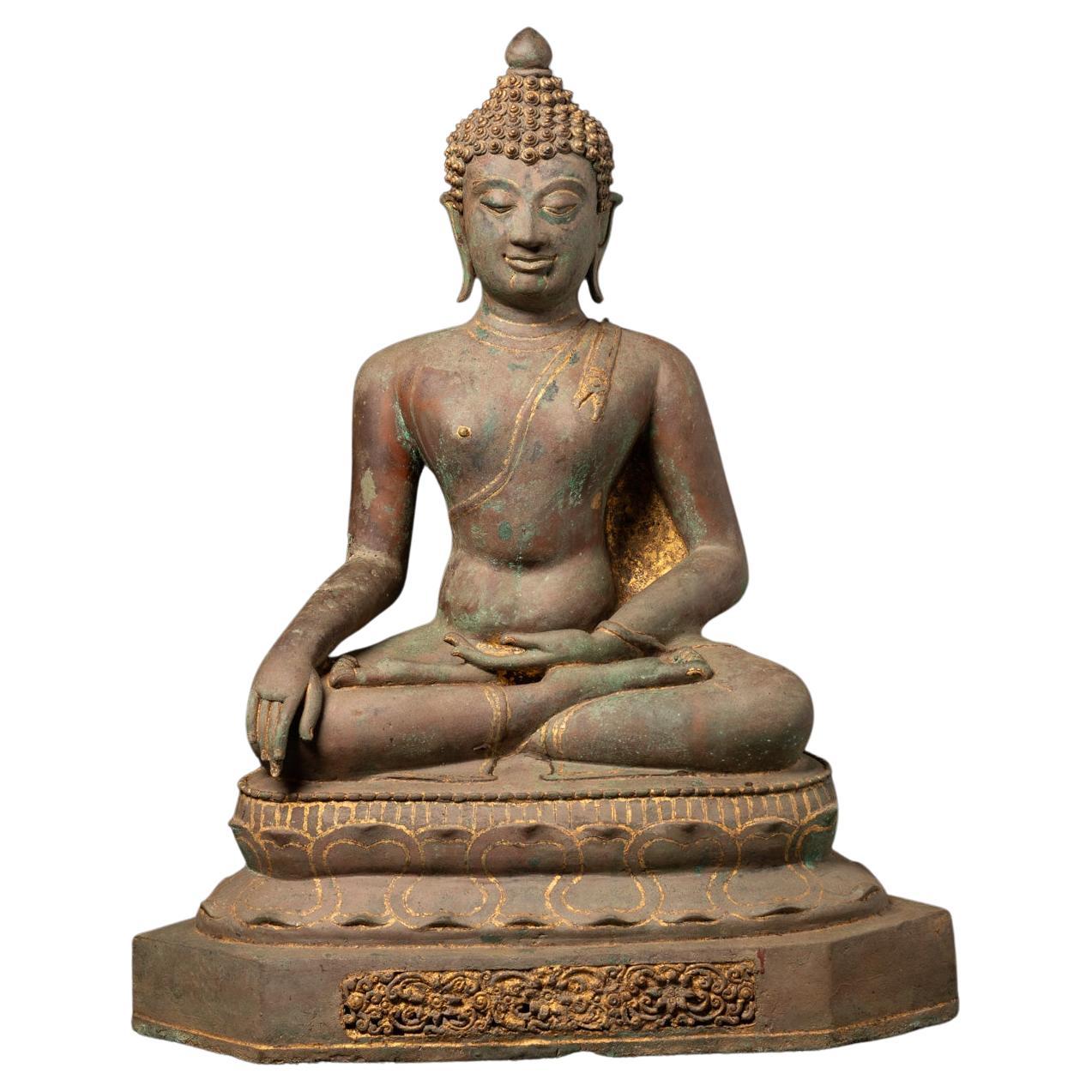 17th century Special antique bronze Thai Buddha statue from Thailand