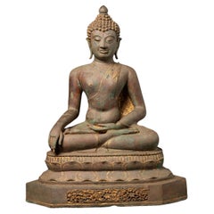 17th century Special antique bronze Thai Buddha statue from Thailand
