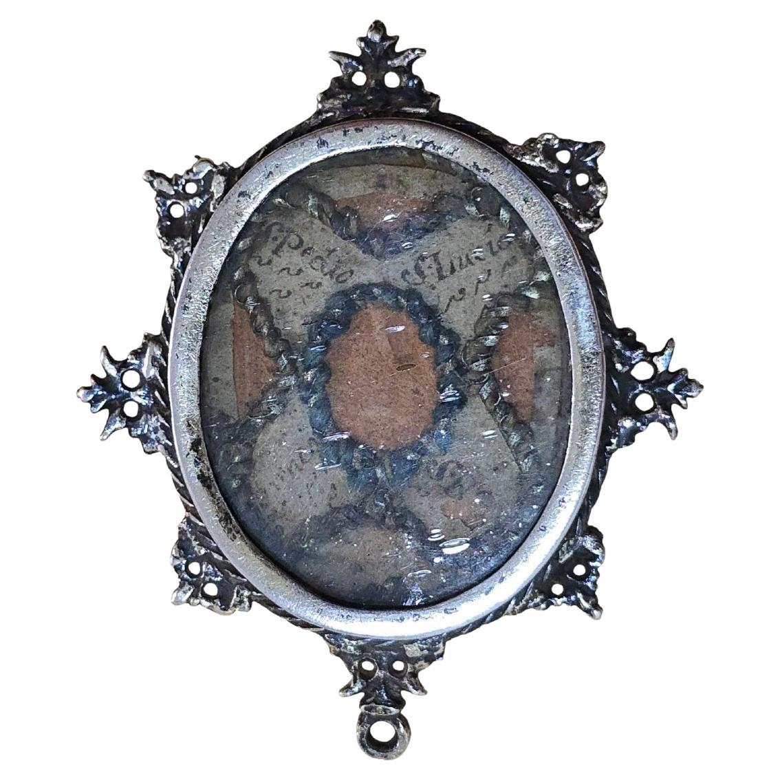 17th Century Sterling Silver Reliquary with Intact Wax Seal