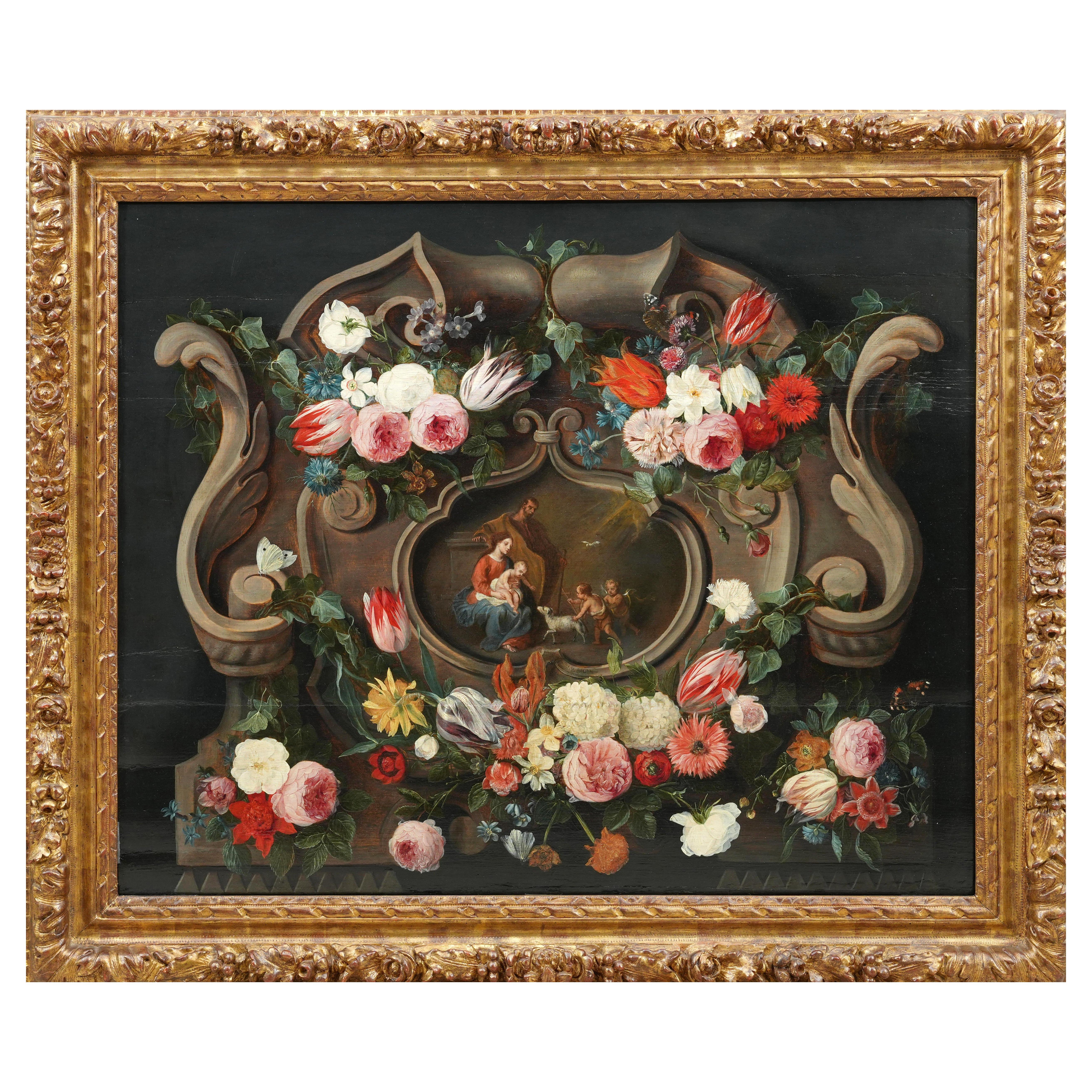 17th Century, Still life Butterfly Painting by Jan van Kessel I, Jan van Balen For Sale