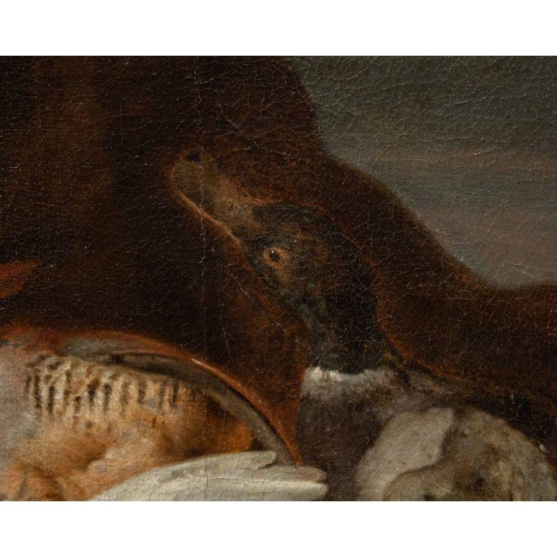 Nature morte du 17ème siècle avec oiseaux Peinture à l'huile sur toile de Victors en vente 1