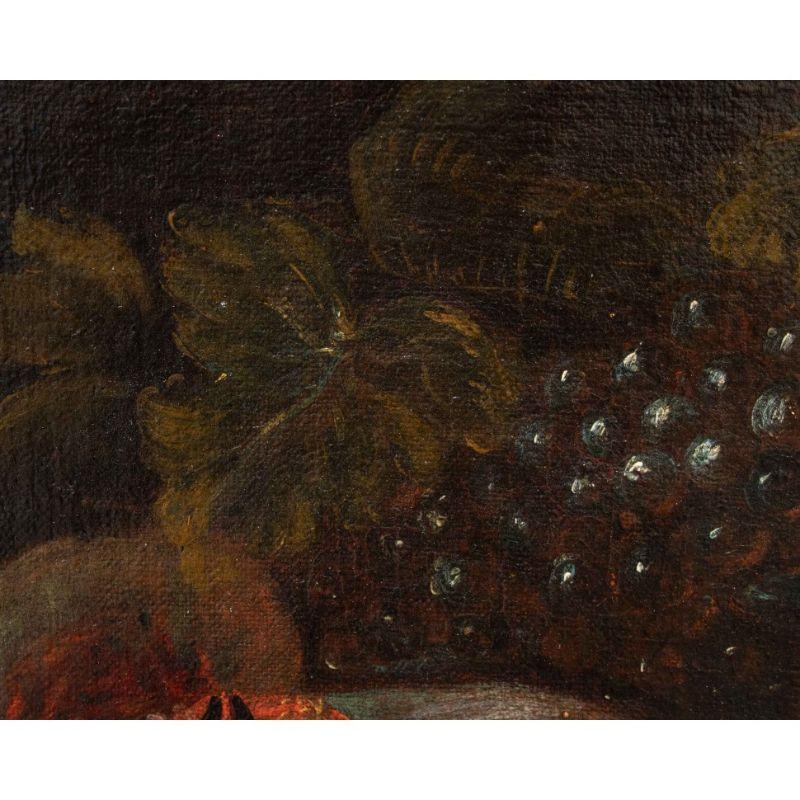 Nature morte du 17ème siècle avec fruits Peinture à l'huile sur toile de Paoletti en vente 3
