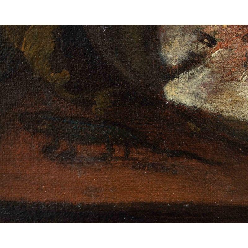 Nature morte du 17ème siècle avec fruits Peinture à l'huile sur toile de Paoletti en vente 4