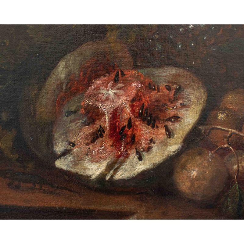 italien Nature morte du 17ème siècle avec fruits Peinture à l'huile sur toile de Paoletti en vente