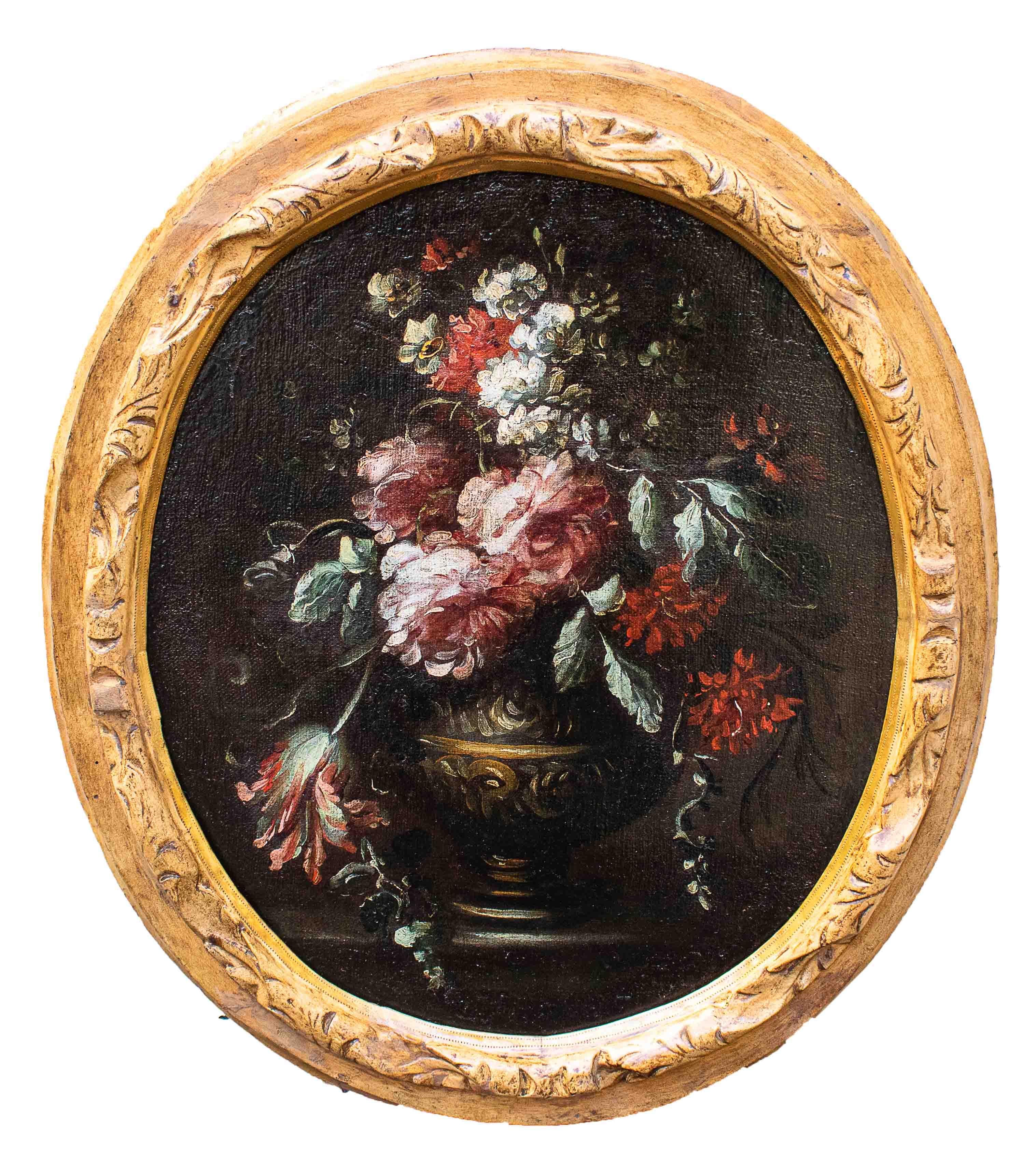Oiled 17th Century Still Lifes with Flowers Paintings Oil on Canvas