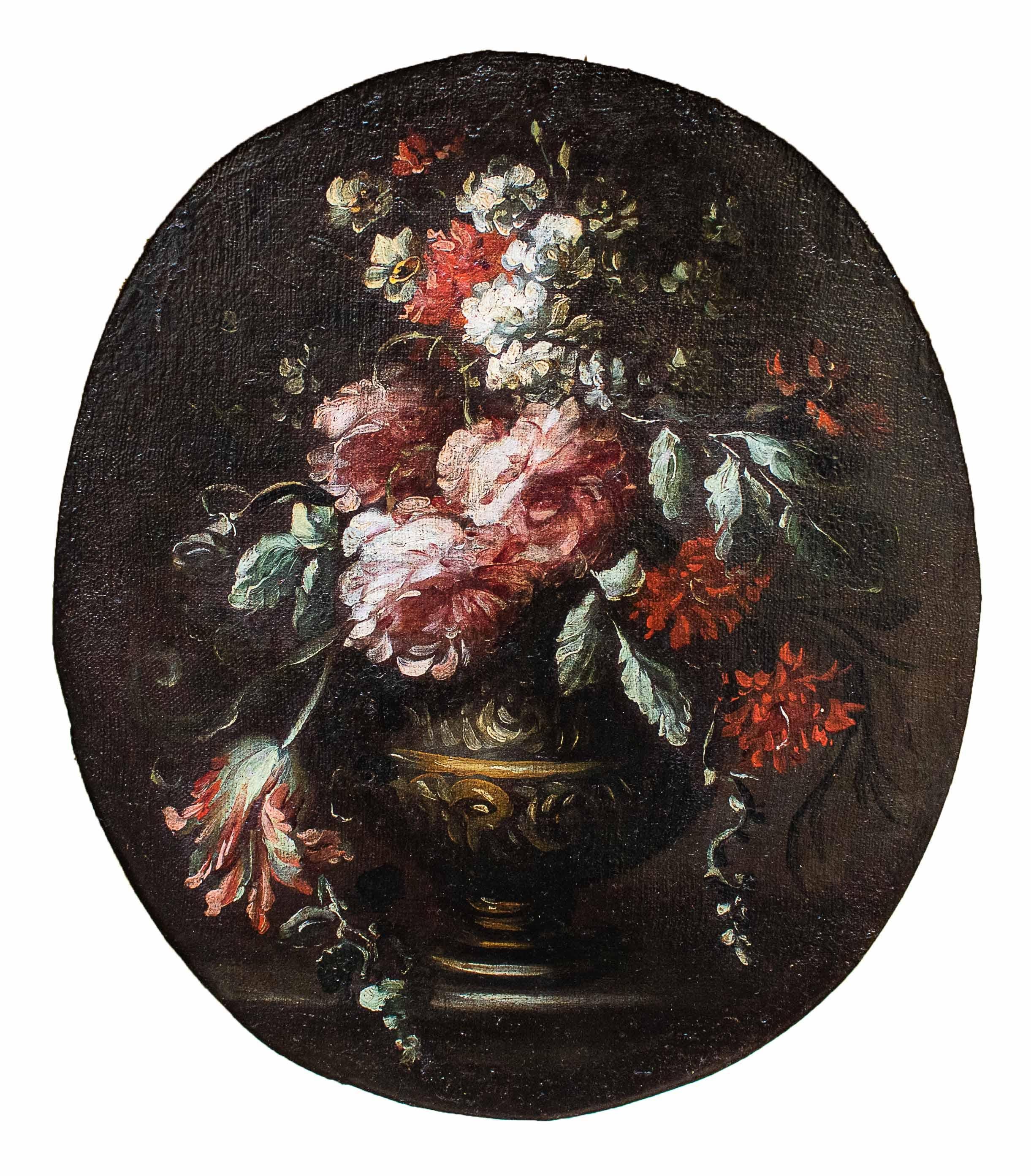 18th Century and Earlier 17th Century Still Lifes with Flowers Paintings Oil on Canvas